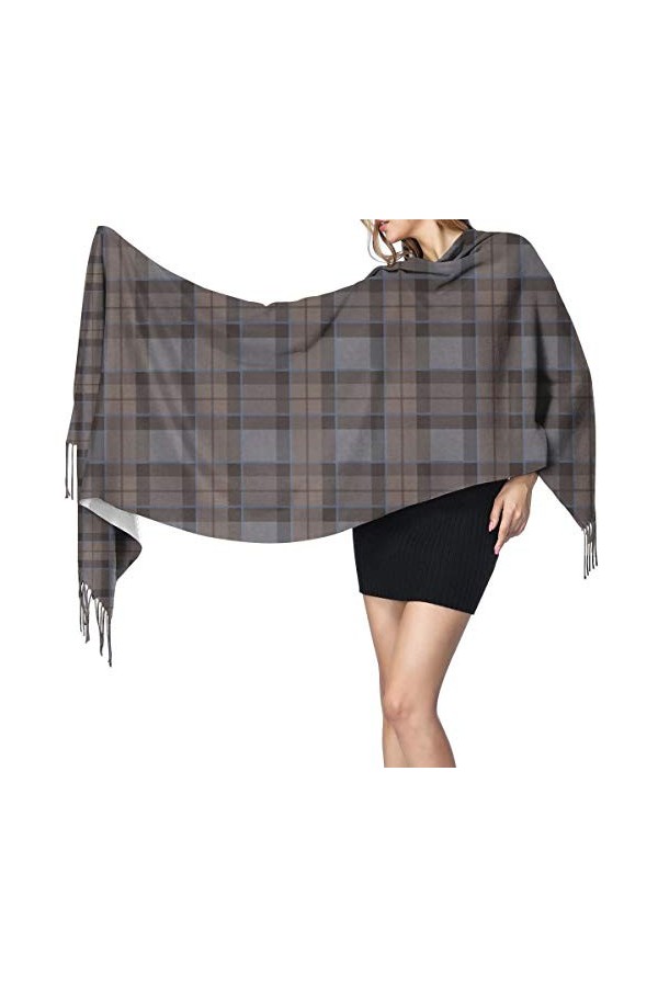 Écharpe Outlander Fraser Tartan Plaid pour femme Grand châle doux au toucher cachemire Étole légère, comme sur limage, taill