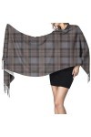 Écharpe Outlander Fraser Tartan Plaid pour femme Grand châle doux au toucher cachemire Étole légère, comme sur limage, taill