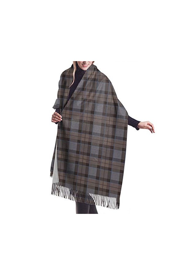 Écharpe Outlander Fraser Tartan Plaid pour femme Grand châle doux au toucher cachemire Étole légère, comme sur limage, taill