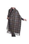 Écharpe Outlander Fraser Tartan Plaid pour femme Grand châle doux au toucher cachemire Étole légère, comme sur limage, taill