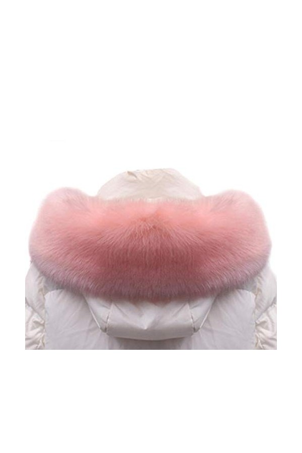 MoreChioce Col Fourrure Synthétique,Élégant Col de Fourrure Faux Capuche Col Amovible Hiver Collier Châle Écharpe Chaud pour