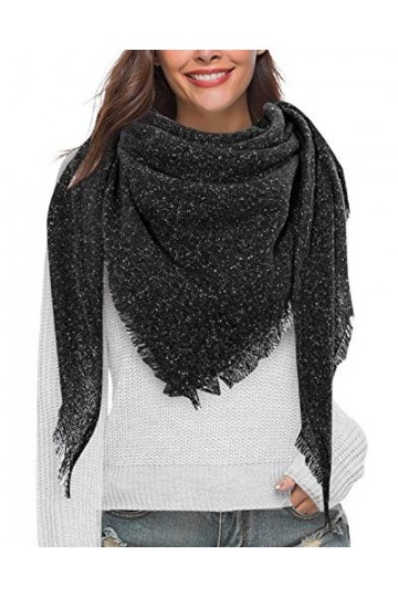 UMIPUBO Femme Longue Écharpe Châle XXL Écharpe Chale Femme Cachemire Chaud Automne Hiver Grand Plaid Tissu Glands Foulard No