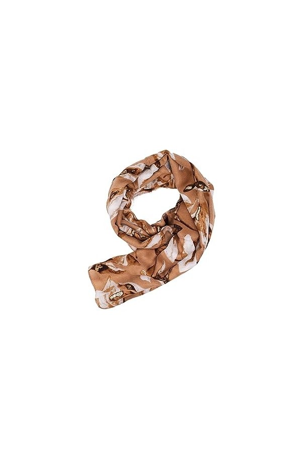 QUEEN HELENA Écharpe Hiver Foulard Long pour Femme SC22-2 Marron, Taille unique