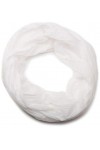 styleBREAKER Écharpe tube snood unie, légère et soyeuse, unisexe 01016076, couleur:Blanc