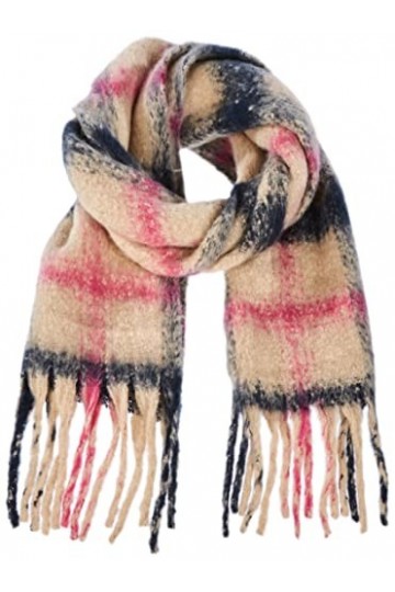 PIECES Pcarielle Long Scarf BC Écharpe, White Pepper, Taille Unique Femme