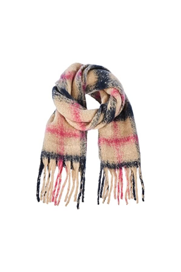 PIECES Pcarielle Long Scarf BC Écharpe, White Pepper, Taille Unique Femme