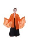 SWAT PANY Étole Châle Pashmina Femme Foulard Robe de soirée orange Écharpe de couleur Unie Étole Femme