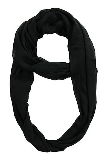Ulla Popken Loop, angenehm weich, Rundschal Echarpe, Noir, Taille Unique Femme
