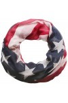 styleBREAKER Écharpe tube snood style drapeau USA, étoiles et rayures, Stars and Stripes, foulard, unisexe 01014034, Variante