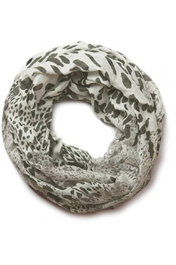 styleBREAKER Écharpe tube snood avec imprimé léopard 01017009, couleur:Gris