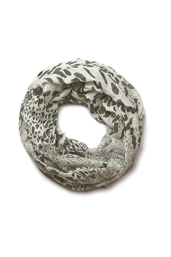 styleBREAKER Écharpe tube snood avec imprimé léopard 01017009, couleur:Gris