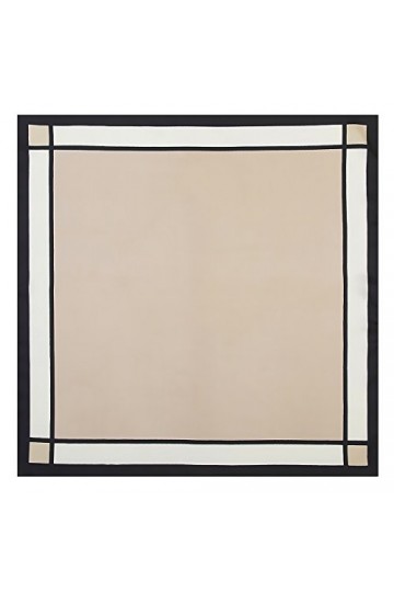 Chic Diary Écharpe élégante en soie pour femme 60 x 60 cm - Beige - One Size