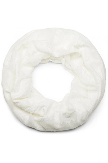 styleBREAKER snood rond motif fils cousus, écharpe, tissu, unisexe 01017068, couleur:Blanc