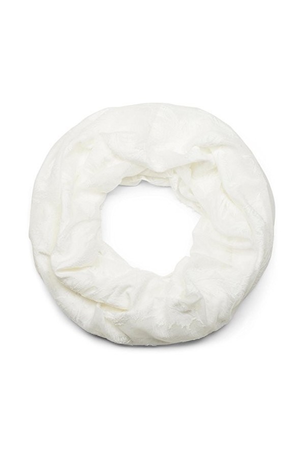 styleBREAKER snood rond motif fils cousus, écharpe, tissu, unisexe 01017068, couleur:Blanc