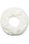 styleBREAKER snood rond motif fils cousus, écharpe, tissu, unisexe 01017068, couleur:Blanc