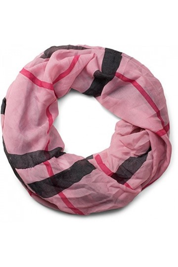 styleBREAKER écharpe tubulaire, damier classique, souple et soyeux, motif à carreaux, femmes 01016110, couleur:Vieux rose