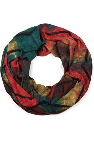 styleBREAKER écharpe Loop unisexe avec motif Batik en dégradé de couleurs et déchirures dentelées pour un style destroyed, éc