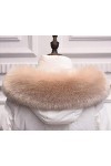 MoreChioce Col Fourrure Synthétique,Élégant Col de Fourrure Faux Capuche Col Amovible Hiver Collier Châle Écharpe Chaud pour 