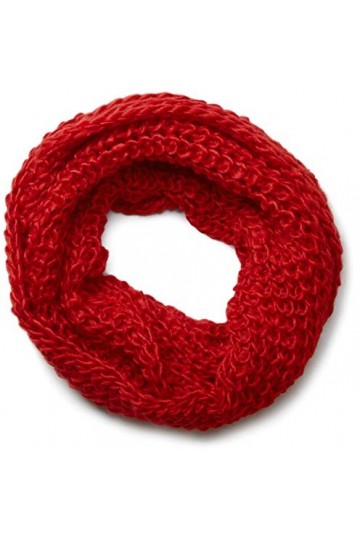 styleBREAKER chunky boucle de tricot écharpe tube de classique en laine look, écharpe tricotée, unisexe 01018113, couleur:rou