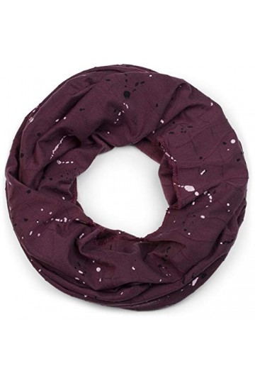 styleBREAKER Écharpe loop avec plis et taches de couleur sur toute la surface, châle, foulard tubulaire, unisexe 01017079, co