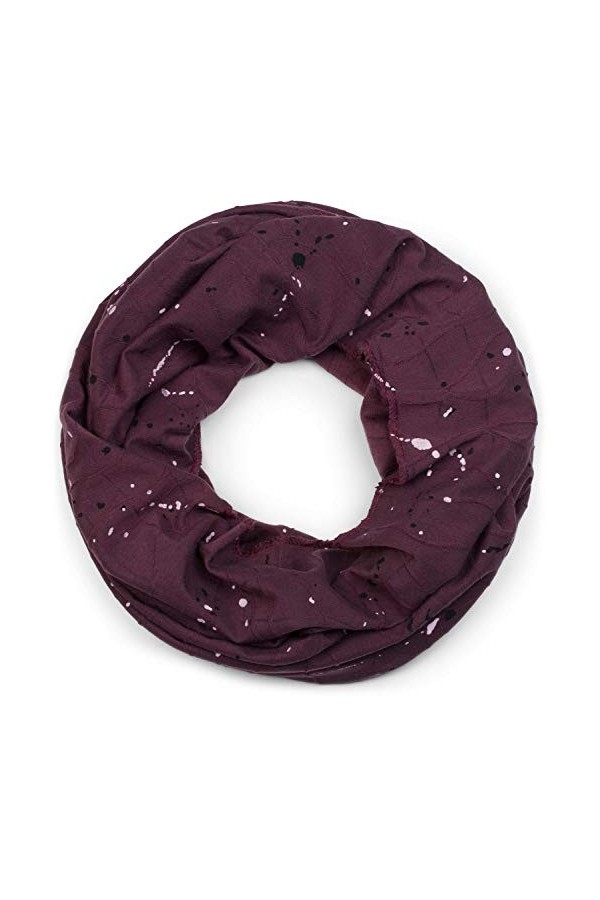 styleBREAKER Écharpe loop avec plis et taches de couleur sur toute la surface, châle, foulard tubulaire, unisexe 01017079, co