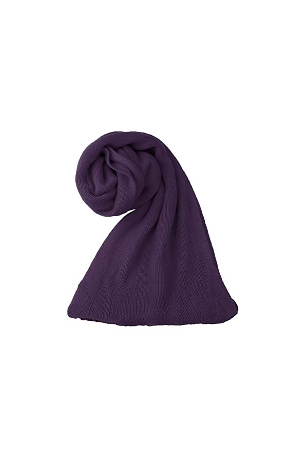 sourcing map Écharpe dhiver pour femme chaude tricotée longue forme rectangulaire élégante Violet foncé Taille unique