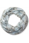 styleBREAKER écharpe tubulaire, damier classique, souple et soyeux, motif à carreaux, femmes 01016103, couleur:Bleu clair