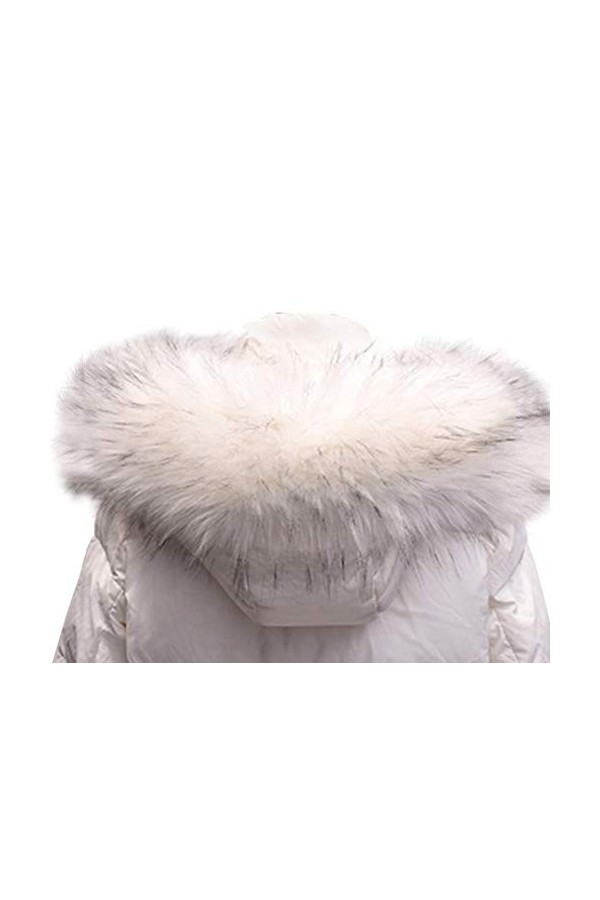 MoreChioce Capuche Col Fausse Fourrure de Renard,Femmen Hiver Collier de Fourrure Faux Col Fourrure Synthétique Echarpe Amovi