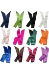LilMents Lot de 12 têtes de cheveux en satin pour sac à main, mèches, écharpes, cravates - - Taille Unique