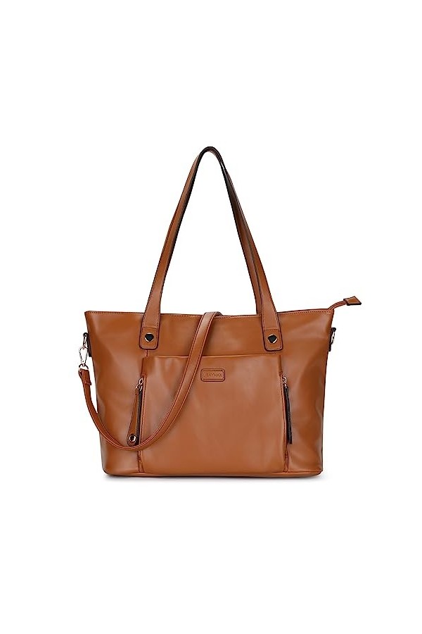 UBAYMAX Sac Cabas en Cuir Femme, Grande Sac à Main Femme pour 15.6 Pouces Ordinateur, Sac a Main de Cours avec Bandoulieres E