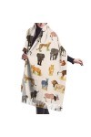 157 Foulards Animaux Sauvages Safari Animal Zoo Thème Echarpe Cadeau Doux Écharpe Femme Élégant Étole Châle De Femme