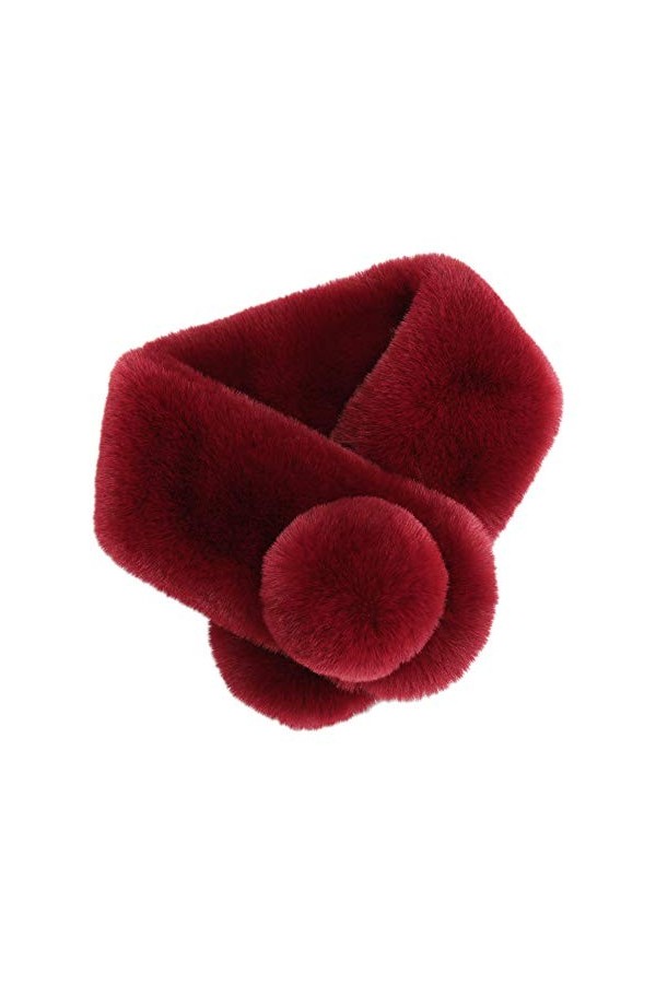 Asudaro Femmes Fausse Fourrure Écharpe dhiver Écharpe De Mariée Écharpe De Mariée Étole Chaud Col De Fourrure De Foulards Éc