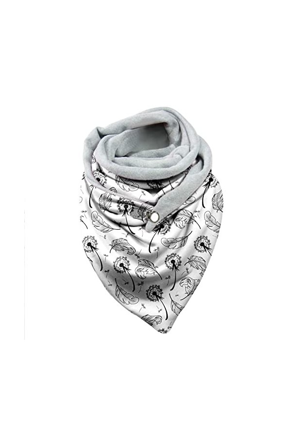 Écharpe Triangle Femme Foulards Châles Mode Écharpe Femme Classique et Élégante Chaud pour Femme avec imprimé Echarpe Hiver F
