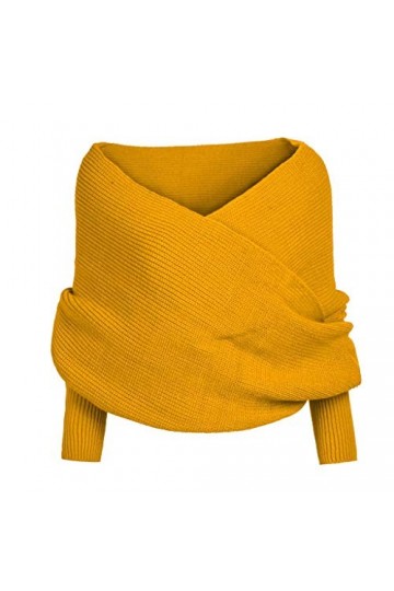 Poncho Châle Femme Écharpe Cape Épaissie Chaud Hiver Echarpes Femme Echarpe avec Manche Tricot Écharpe Tricot Pull Femme Écha