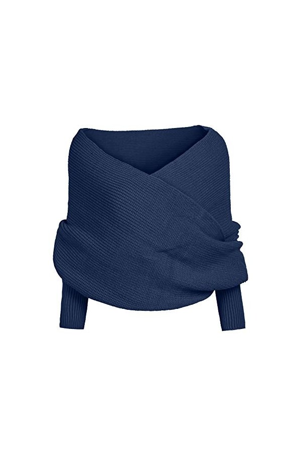 Poncho Châle Femme Écharpe Cape Épaissie Chaud Hiver Echarpes Femme Echarpe avec Manche Tricot Écharpe Tricot Pull Femme Écha