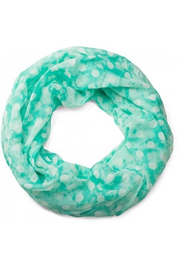 styleBREAKER écharpe tubulaire à motifs de points, souple et soyeux, tissu, femmes 01016111, couleur:Menthe-blanc chiné vinta