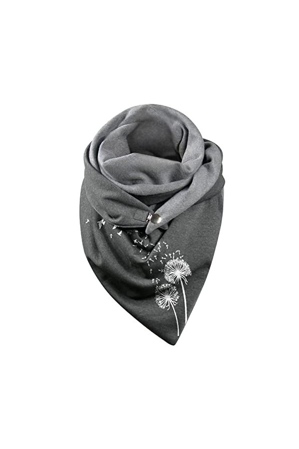 Generic Écharpe élégante pour femme - Écharpe triangulaire classique - Doux - Écharpe à boutons - Écharpe dhiver - Écharpe t