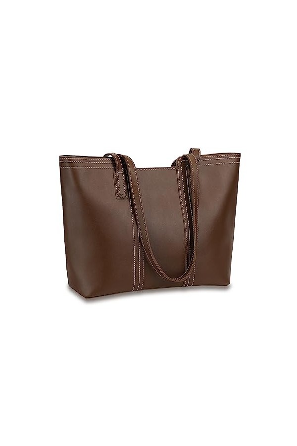 UBAYMAX Sac Cabas en Cuir Femme, Grande Sac à Main Femme pour 15.6 Pouces Ordinateur, Sac a Main de Cours avec Bandoulieres E