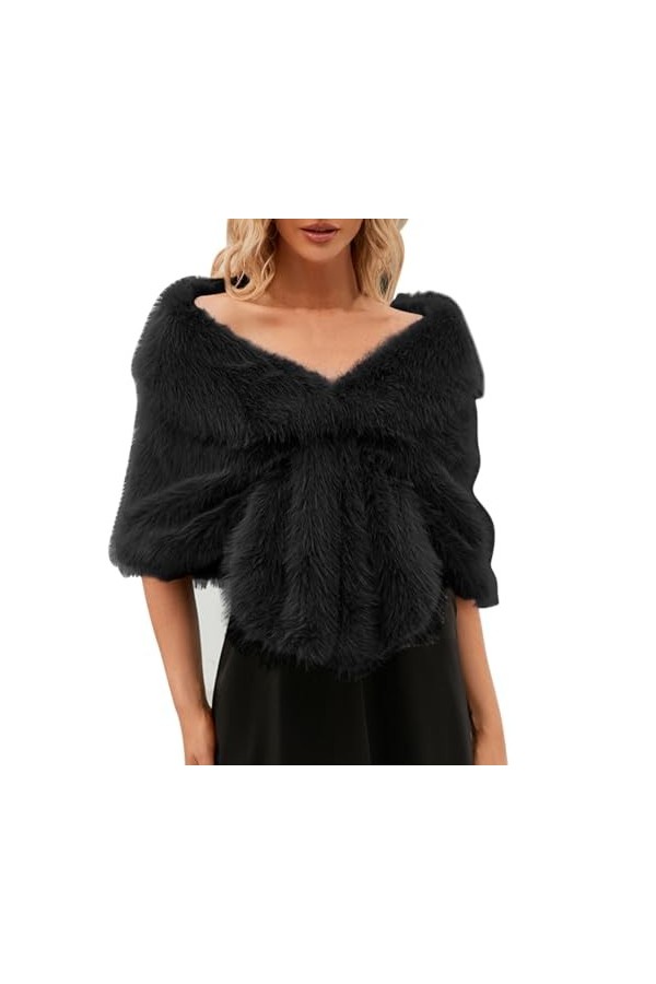 OIUHJN Femme Echarpe Elégant pour Mariée et Mariage Fausse Peluche Longue Écharpe Châle Châle Écharpe Écharpe Garder au Chaud