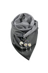 Foulard pour femme Oktoberfest - Épais blanc à carreaux - Noir - Hiver - Chaud - Coton - Écharpe dhiver - Carré - Doux - Ble