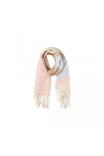 PIECES PCBEA Long Scarf Noos BC Écharpe, Nuage de Rose-Détails : Blocage de Couleurs, Taille Unique Femme
