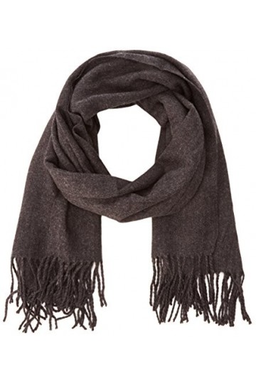 VERO MODA VMSOLID LONG SCARF NOOS, Echarpe Femme, Gris Dark Grey Melange , Taille unique