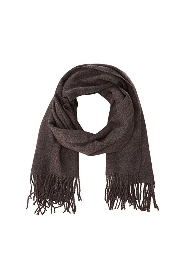 VERO MODA VMSOLID LONG SCARF NOOS, Echarpe Femme, Gris Dark Grey Melange , Taille unique