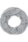 styleBREAKER Jersey Loop 01016041 Écharpe tubulaire en jersey effet crash unie, légère et élastique, Gris mélangé, taille uni