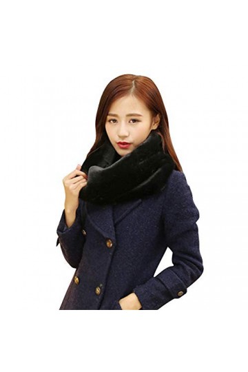 IBLUELOVER Écharpe Femmes Foulard en Fausse Fourrure Tubulaire Tour de Cou Chaud Cache-col Automne Hiver Cou Châle Douce Ther