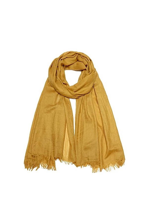 Écharpe dété en coton léger pour femme - 190 x 100 cm - vert - taille unique