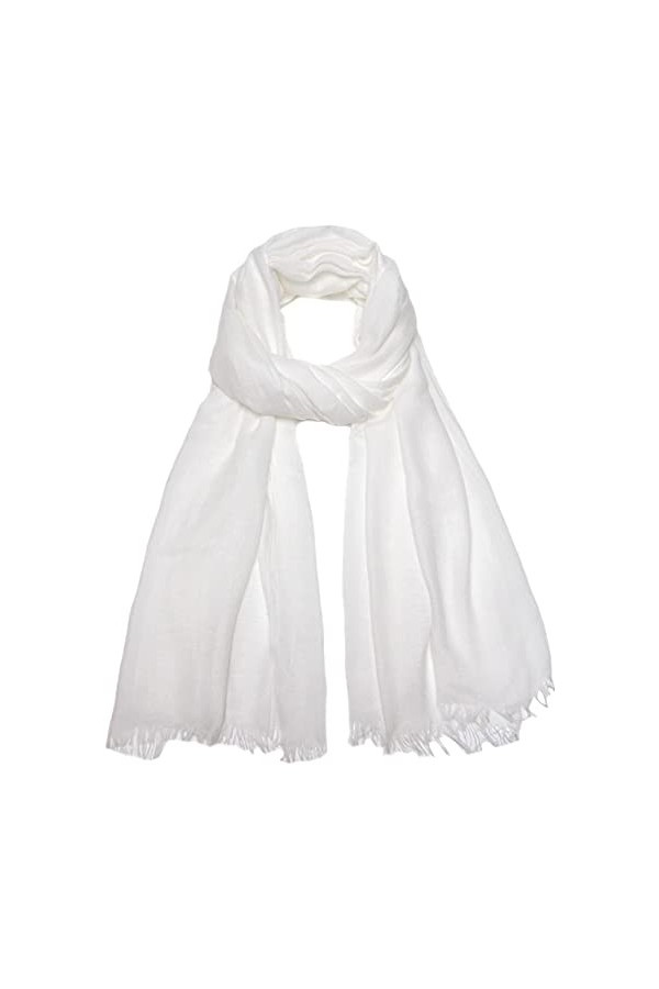 Écharpe dété en coton léger pour femme - 190 x 100 cm - vert - taille unique