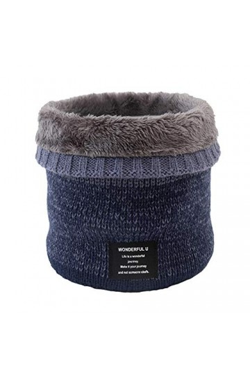 MoreChioce Cache-Col Tricoté, Thermique Hiver Chaud Windstopper Echarpe avec Polaire à lintérieur Tour de Cou Chaud Tricot F