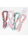 HOULIFE Femmes Foulard Long Imitation Soie Tête Cheveux Poignée Sac À Main Ceinture Écharpes Cravate Décoration pour Lady Fil