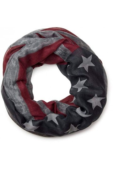 styleBREAKER design vintage USA motif drapeau tube de boucle écharpe, étoiles et rayures, unisexe 01016083, couleur:gris